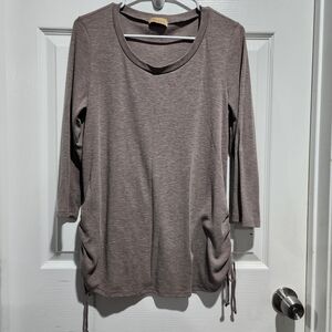 Ragdoll Long Sleeve Top in Soft Taupe Maternity